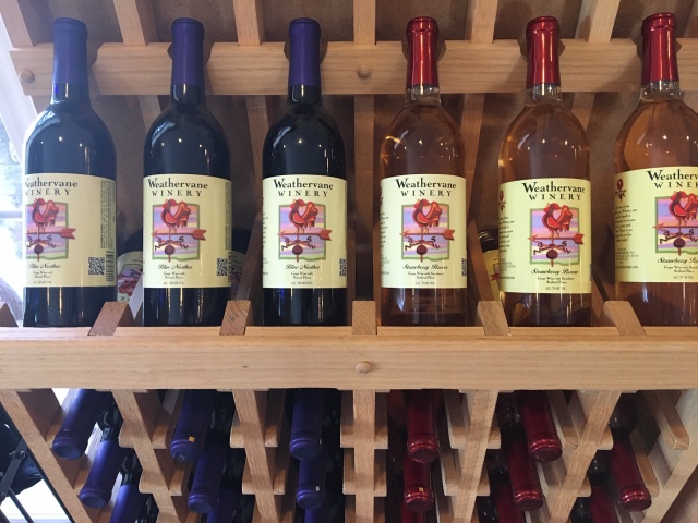 Bottles of Fruit Wine Weathervane Winery
